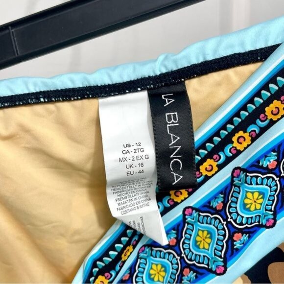 LA BLANCA Running Wild Banded Hipster Bottom Size 12 - Picture 6 of 8